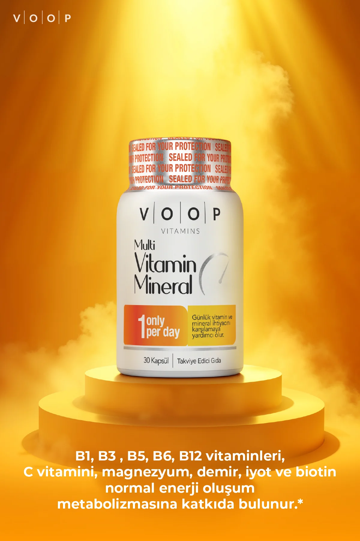Multi Vitamin & Mineral - 30 Kapsül ( 11 Vitamin & 9 Mineral ) Fiyatı, Yorumları ve Özellikleri