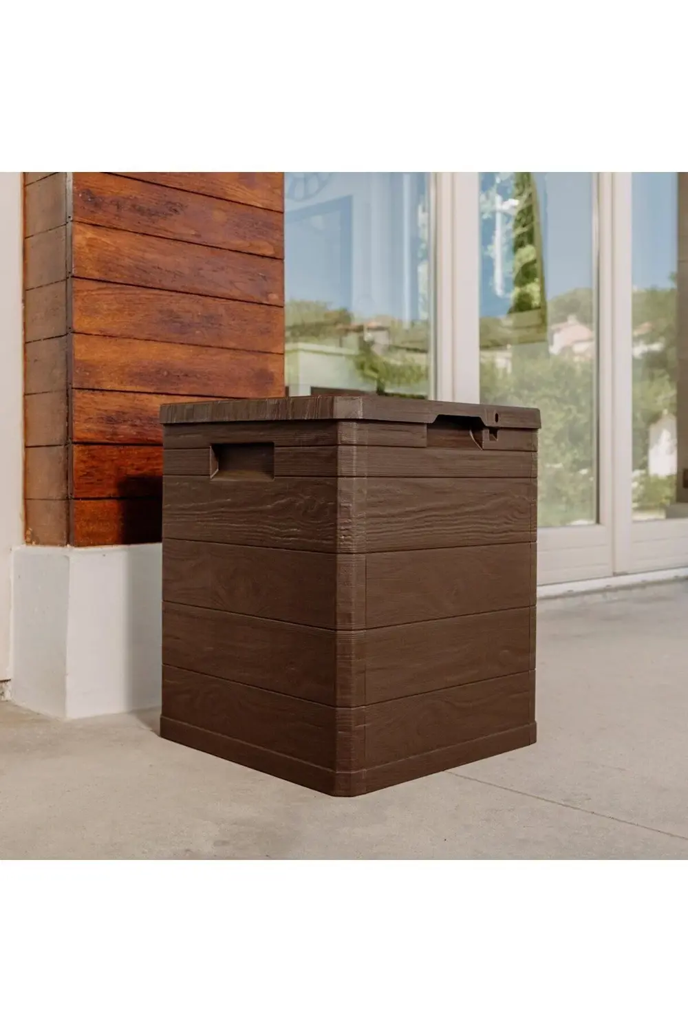 Multibox Woody's 90lt Bahçe Depolama Sandığı , Plastik Sandık , B