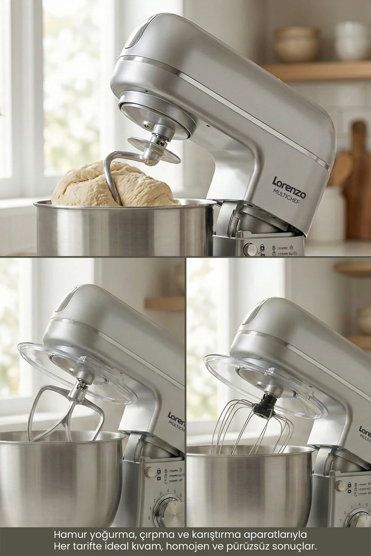 Multichef Stand Mixer 3in1 Hamur Yoğurma Blender Et Kıyma Makinesi Multichef Stand Mixer 3in1 Hamur Yoğurma Blender Et Kıyma Makinesi Fiyatı, Yorumları ve Özellikleri