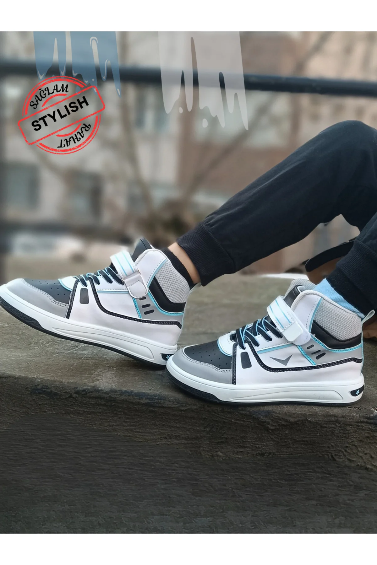 Multicolor Cırtlı Çocuk Sneaker Multicolor Cırtlı Çocuk Sneaker