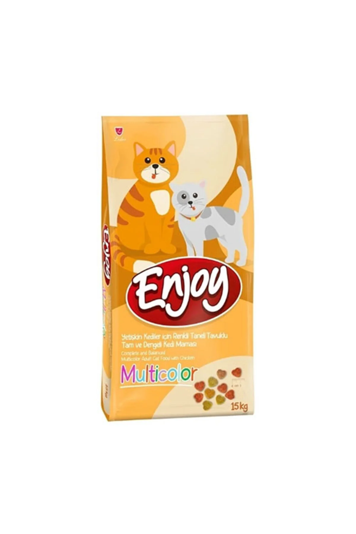 Multicolor Yetişkin Kediler için Renkli Taneli Tavuklu Tam ve Den
