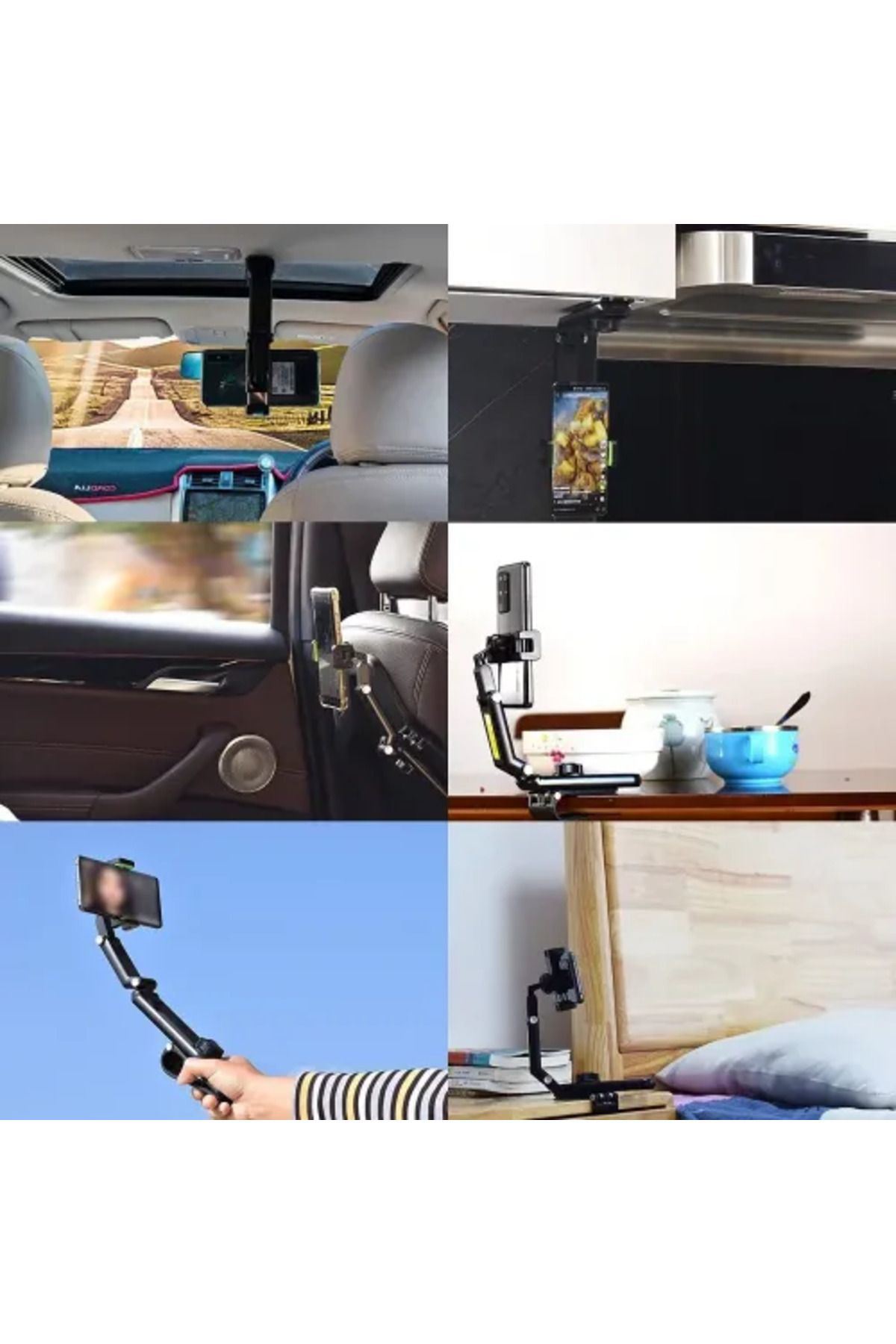 Nice Shop Multifonksiyon Araç İçi Telefon Tutucu Güneşliği Takmali Telefon Tutucu