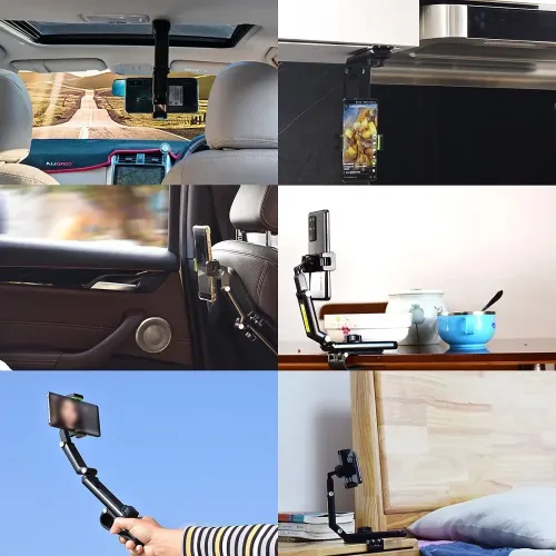 Multifonksiyon Araç Telefon Tutucu 1080° Tam Hareketli 3 Yönlü Ya