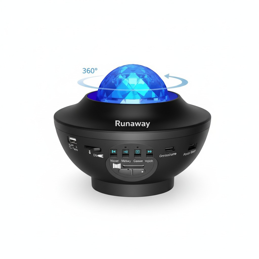 Multifonksiyon Projektör 10 Işık Modu Yıldızlı Işık Show