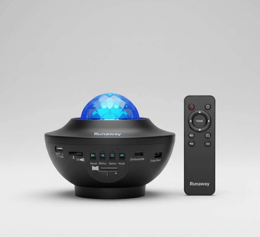 Multifonksiyon Projektör 10 Işık Modu Yıldızlı Işık Show