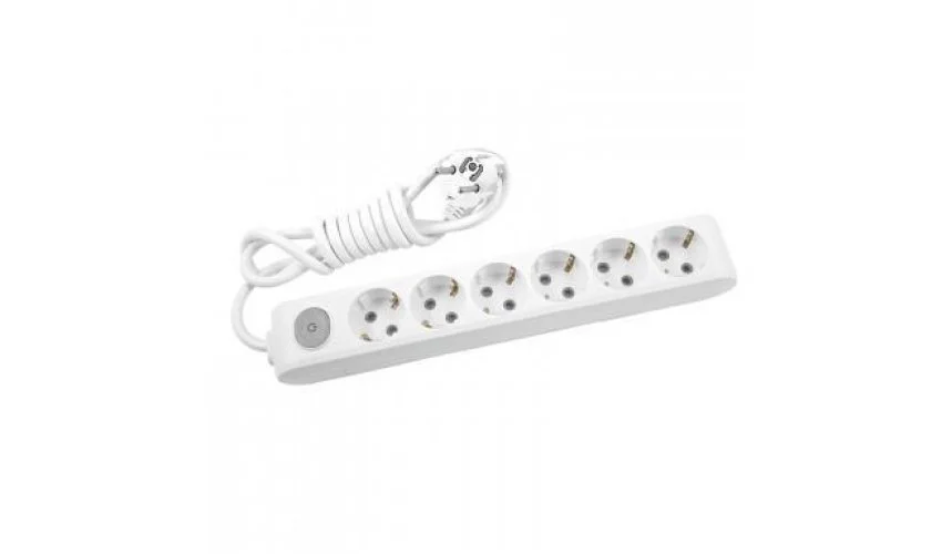 Multilet 6 lı  Anahtarlı 3 Metre Kablolu Grup Priz