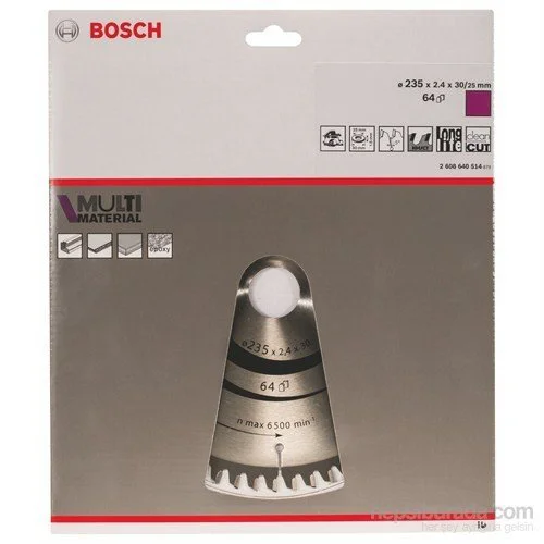 MultiMaterial 235X2,4X30/25 mm 64 Diş Testere