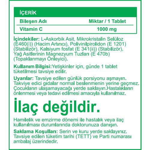 Multımed Vıtamın C 30 Tablet