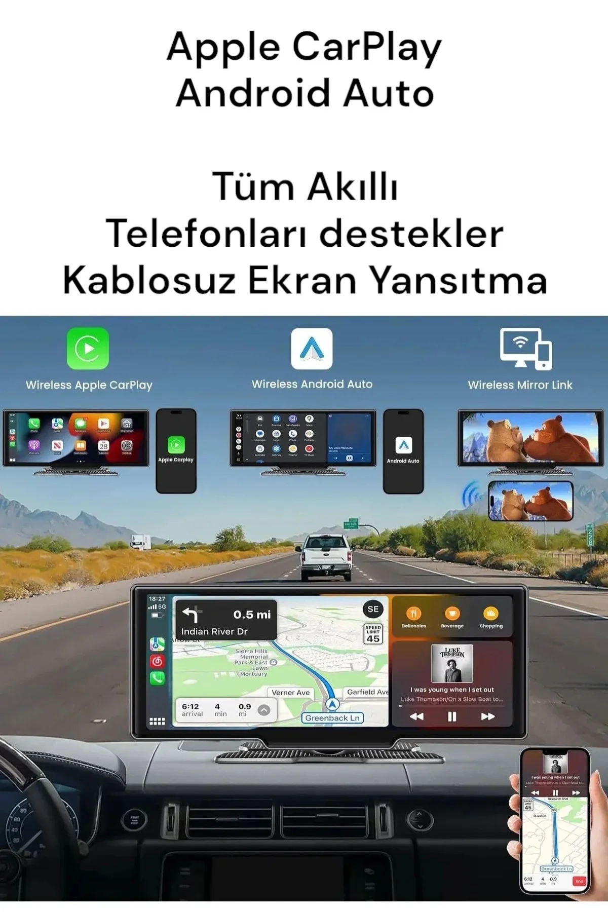 Multimedya &amp; Görüntü Sistemi - Ekran Boyut (inç): 12 inç, Teyp Özellikleri: Double