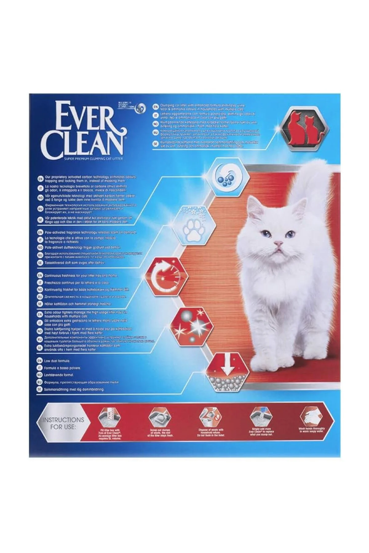 Multiple Cat Birden Fazla Kedili Evler için Kokulu Topaklanan Kedi Kumu 10 Lt