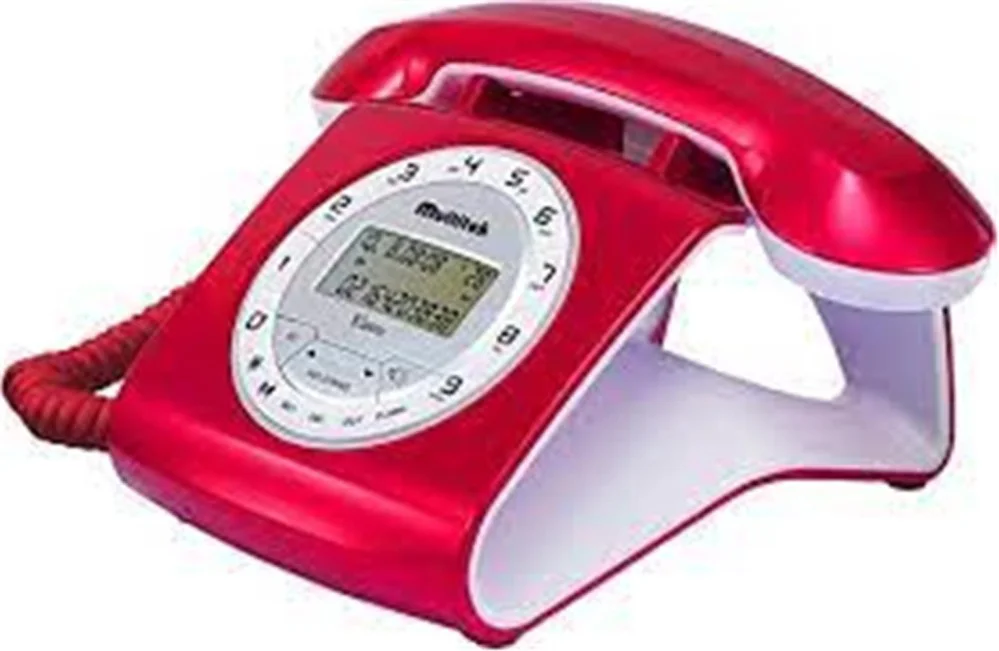 Multitek Retro Özel Tasarımlı Kablolu Siyah-Kırmızı-Gri-Turuncu-B