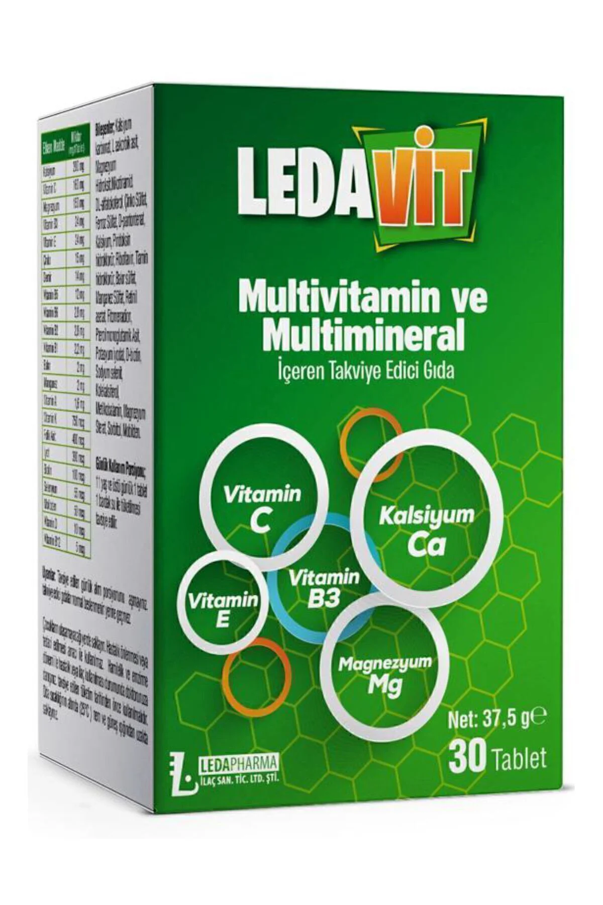 Multivitamin Mineral 30 Tablet (KALSİYUM MAGNEZYUM ÇİNKO DEMİR VB