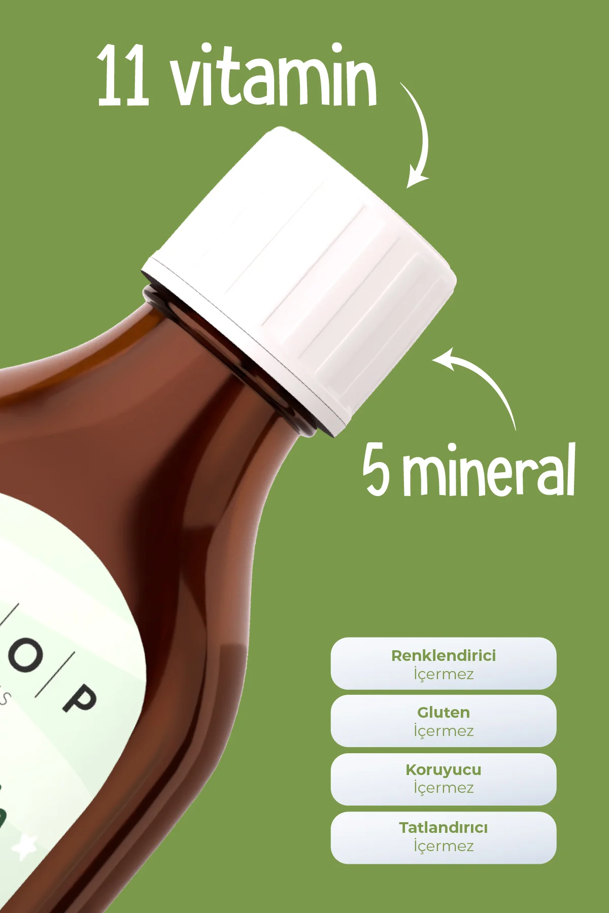 Multivitamin Multimineral Portakal Aromalı Şurup 150 ml | 11 Vitamin & 5 Mineral - Görsel 4