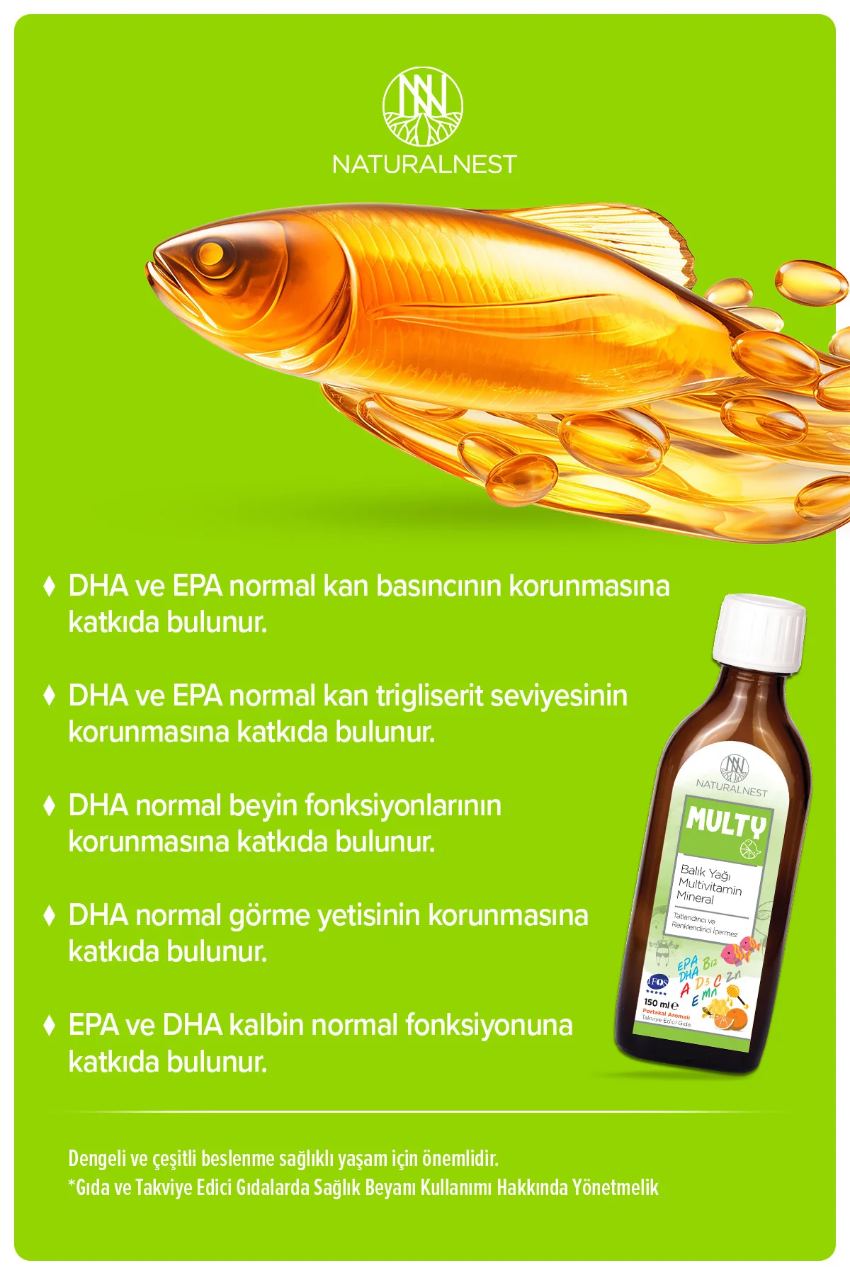 Multy Balık Yağı Şurup 150 ml — Multivitamin Mineral