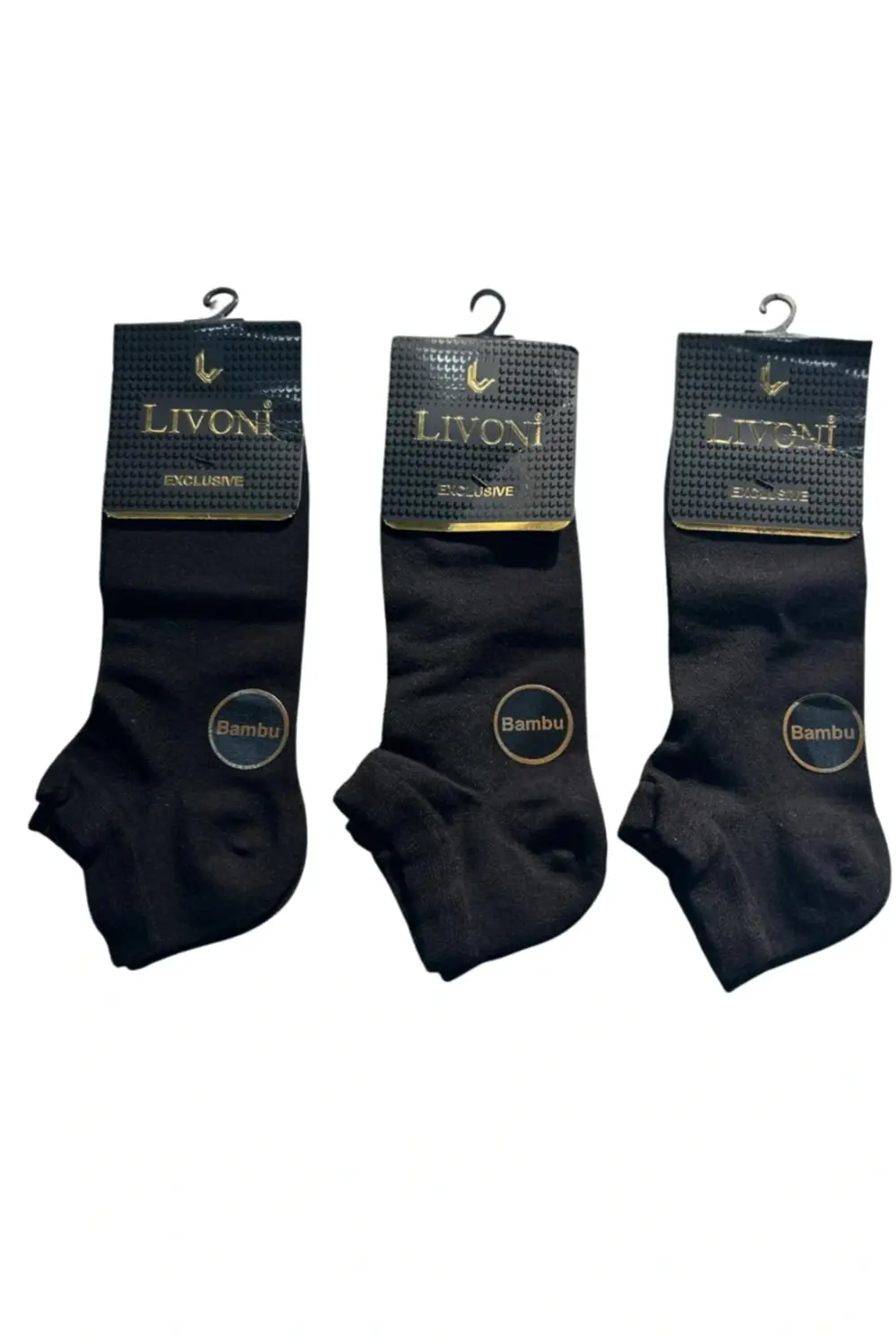 Mulvxbrf Brf02 Livoni Dikişsiz Bambu Erkek Patik Çorap 3 Adet (Mu