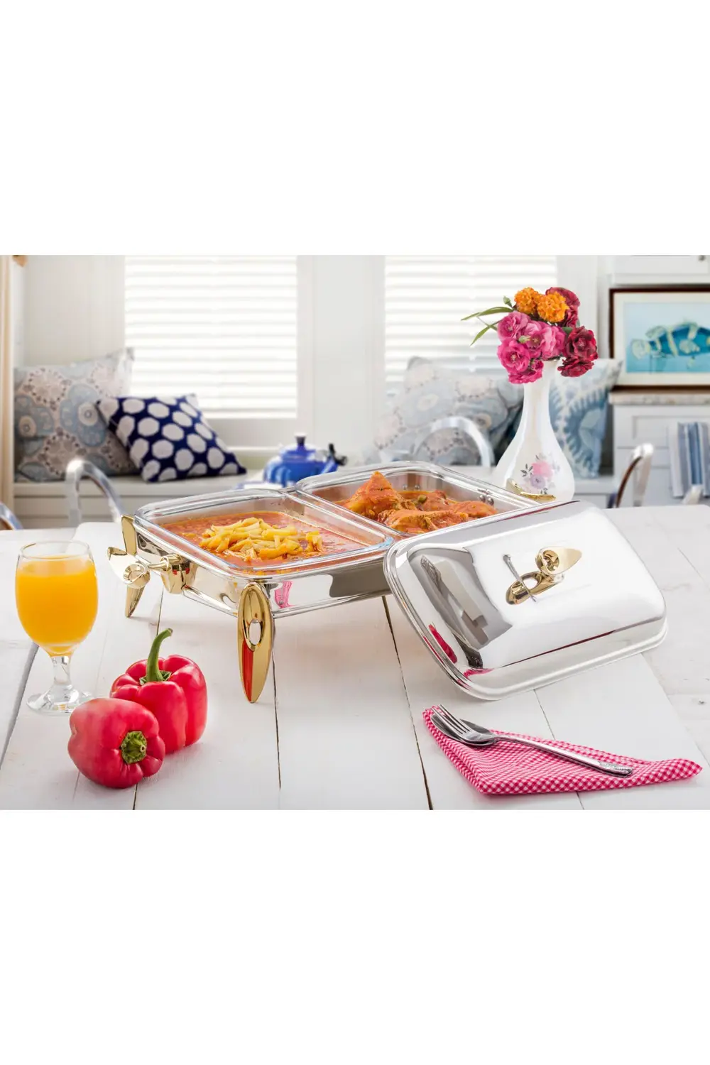 MUM ISITICILI İKİ BÖLMELİ DİKDÖRTGEN SERVİS SETİ