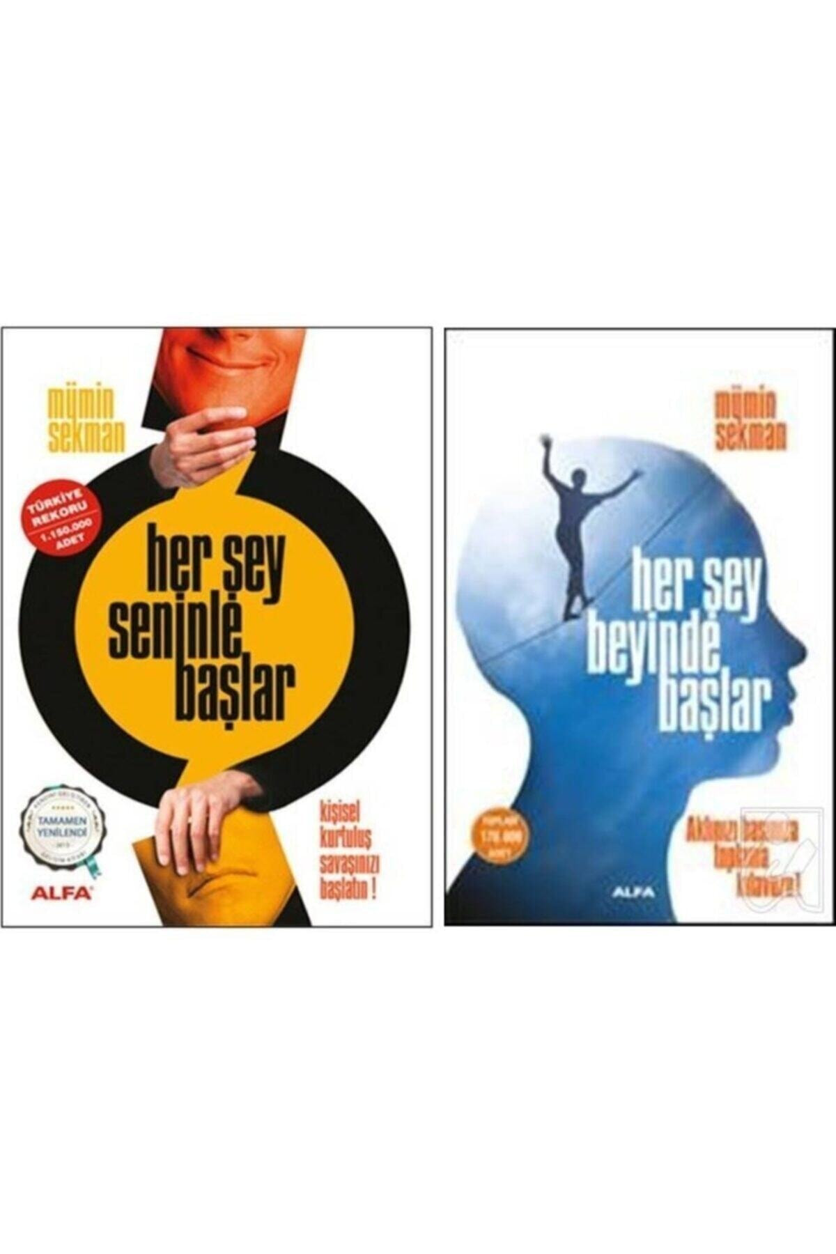 Alfa Yayınları Mümin Sekman 2 Kitap Set Herşey Beyinde Başlar- Herşey Seninle Ba