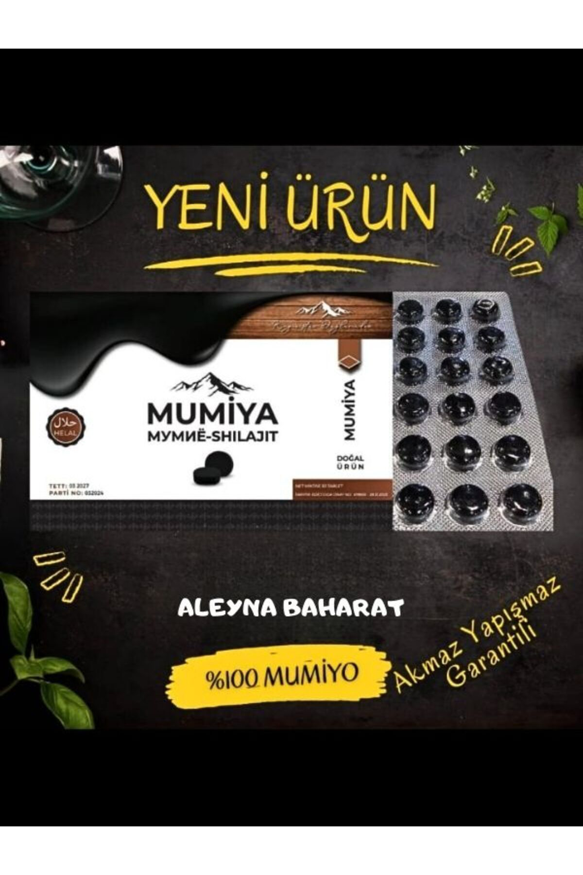 Mumiyo Tablet 30'lu Tablet Mumiya Tablet 3 ADET