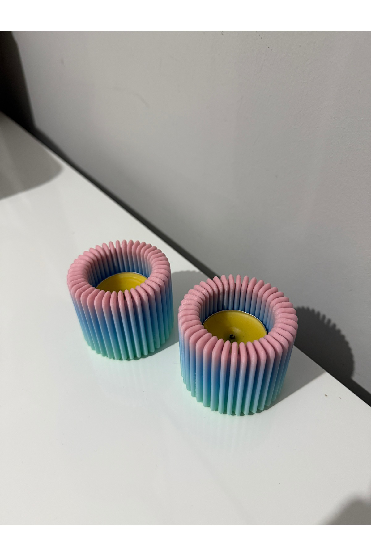 Mumluk Özel Tasarım Gökkuşağı Renk Carbon Fiber Malzeme Dekoratif