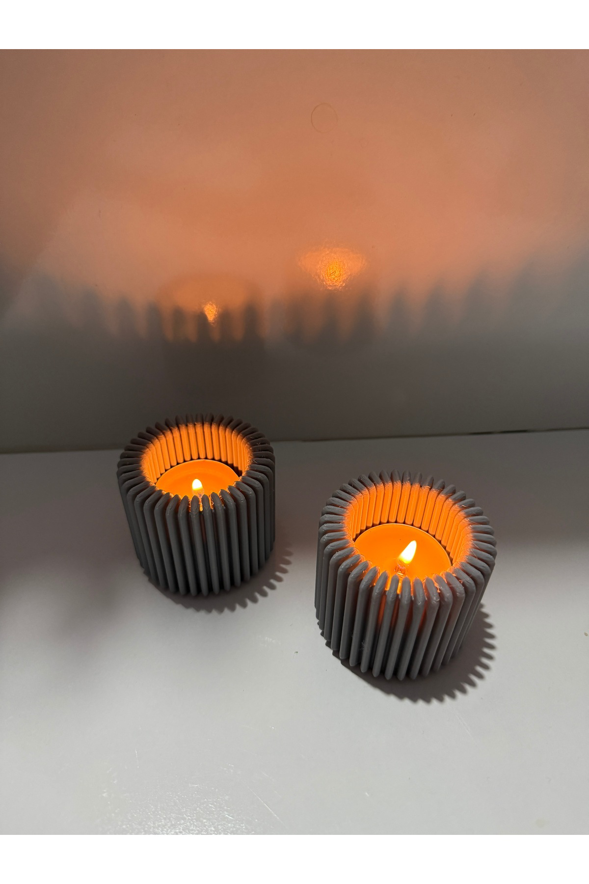 Mumluk Özel Tasarım Gri Renk Carbon Fiber Malzeme Dekoratif Obje
