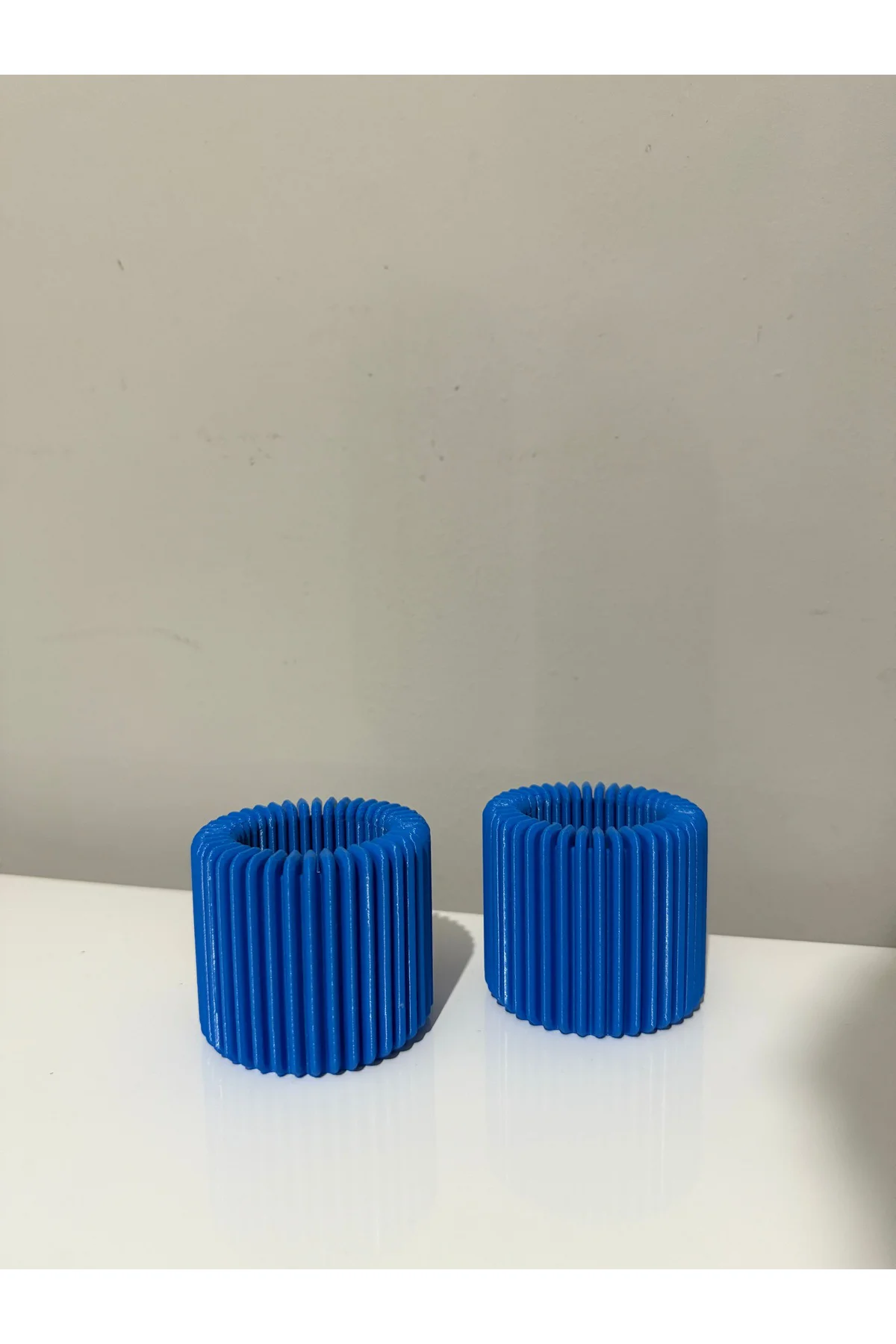 Mumluk özel tasarım mavi renk carbon fiber malzeme dekoratif obje