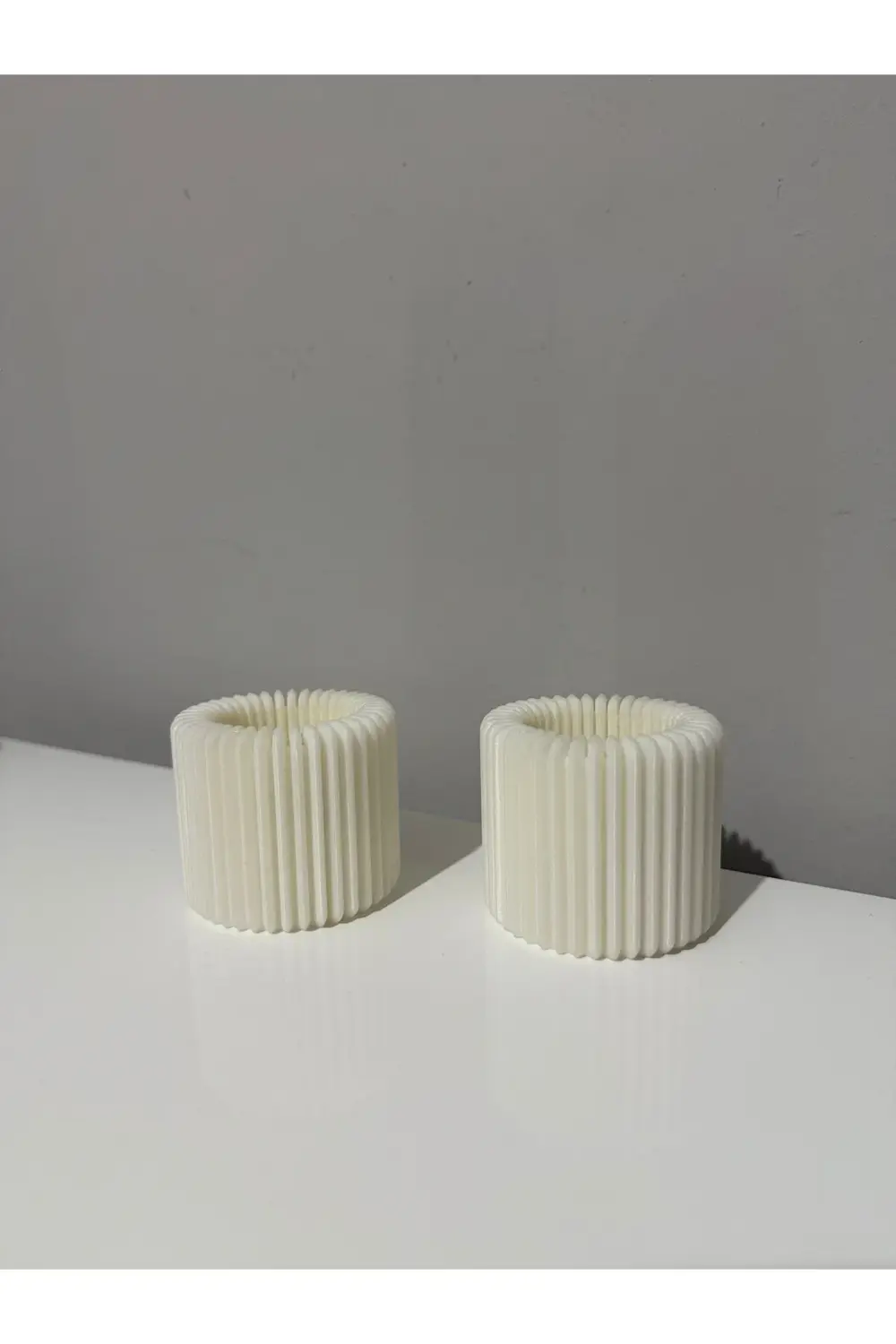 Mumluk Özel Tasarım Beyaz Renk Carbon Fiber Malzeme Dekoratif Obj