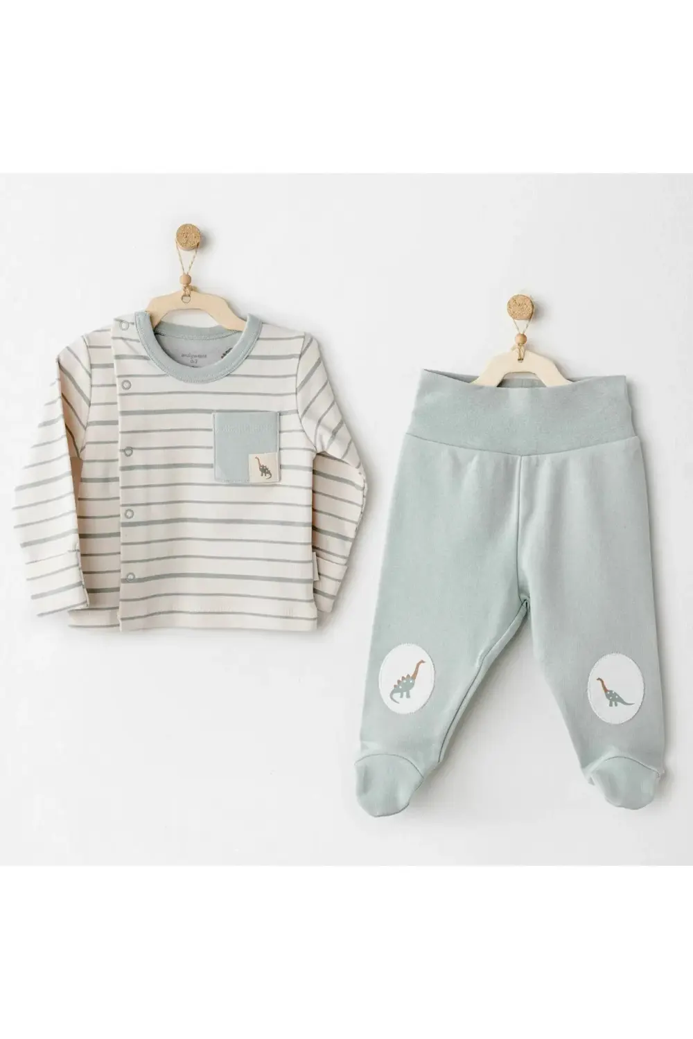 Mummy S Snuggle Saurus 2'li Zıbın Takım Green