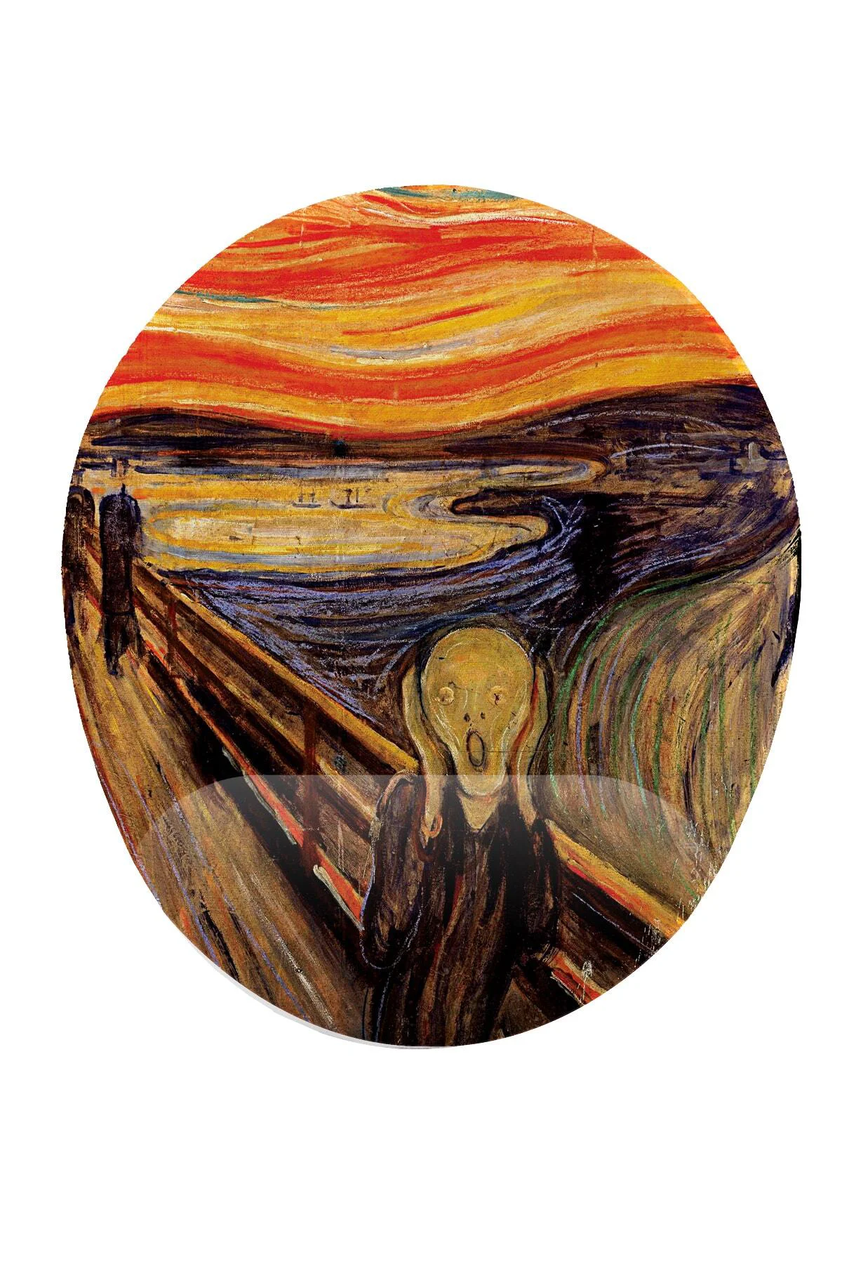 Munch Çığlık Tablouse Bilek Destekli Mouse Pad Ergonomik Kaymaz T
