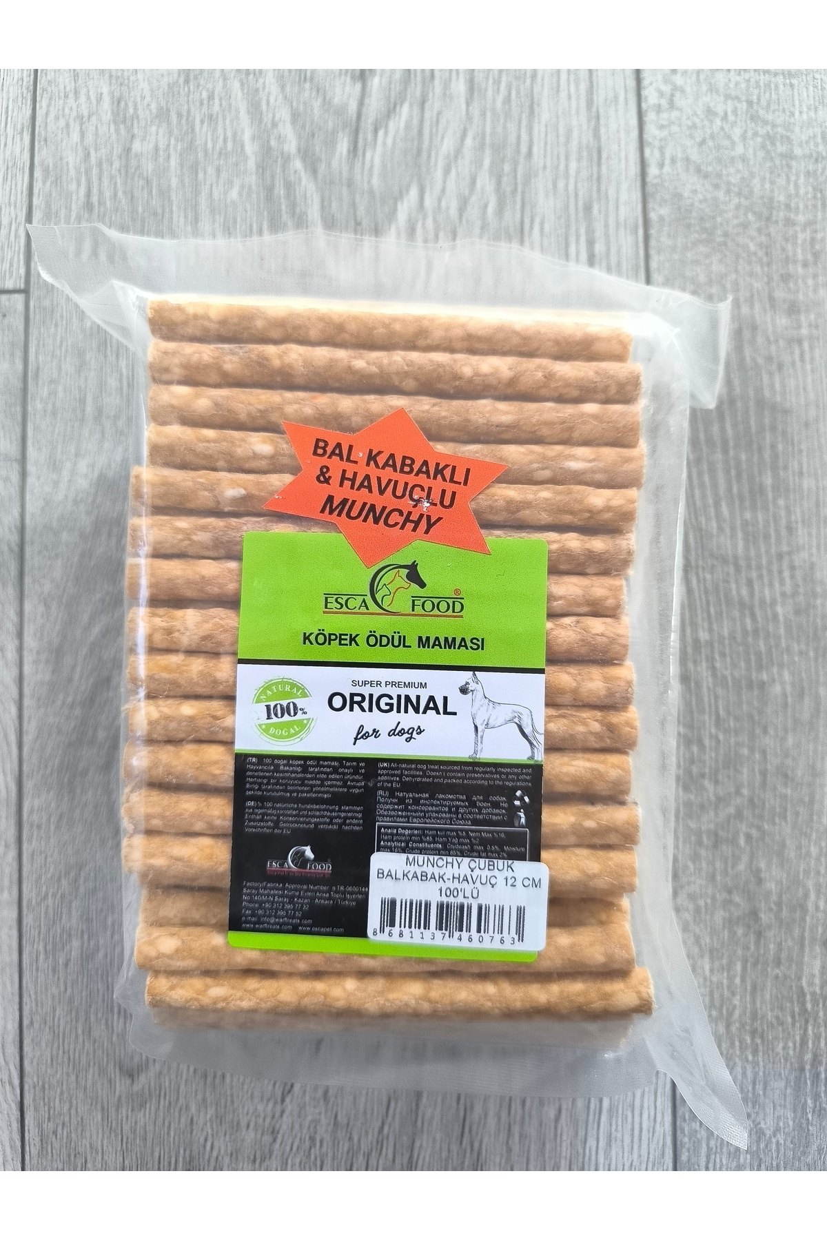 Munchy Çubuk Balkabak Havuçlu 100Lü