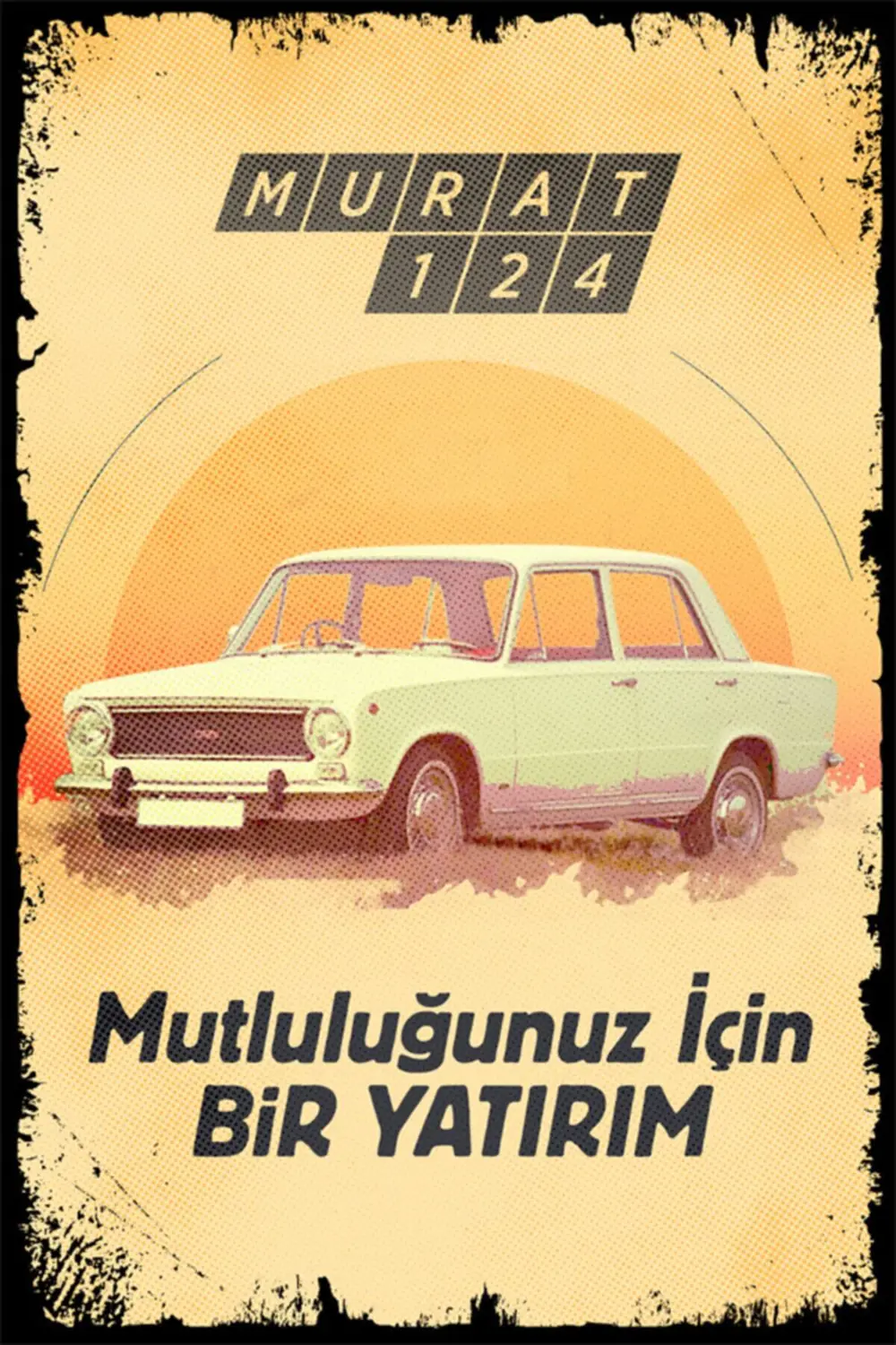 Murat 124 Retro Ahşap Poster
