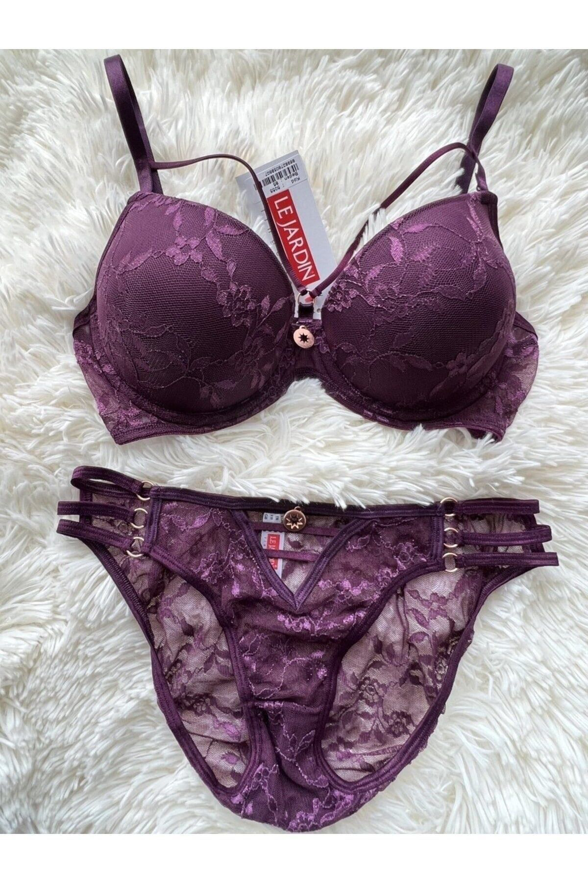 Le Jardin Lacivert Renk Destekli Sütyen Takım
