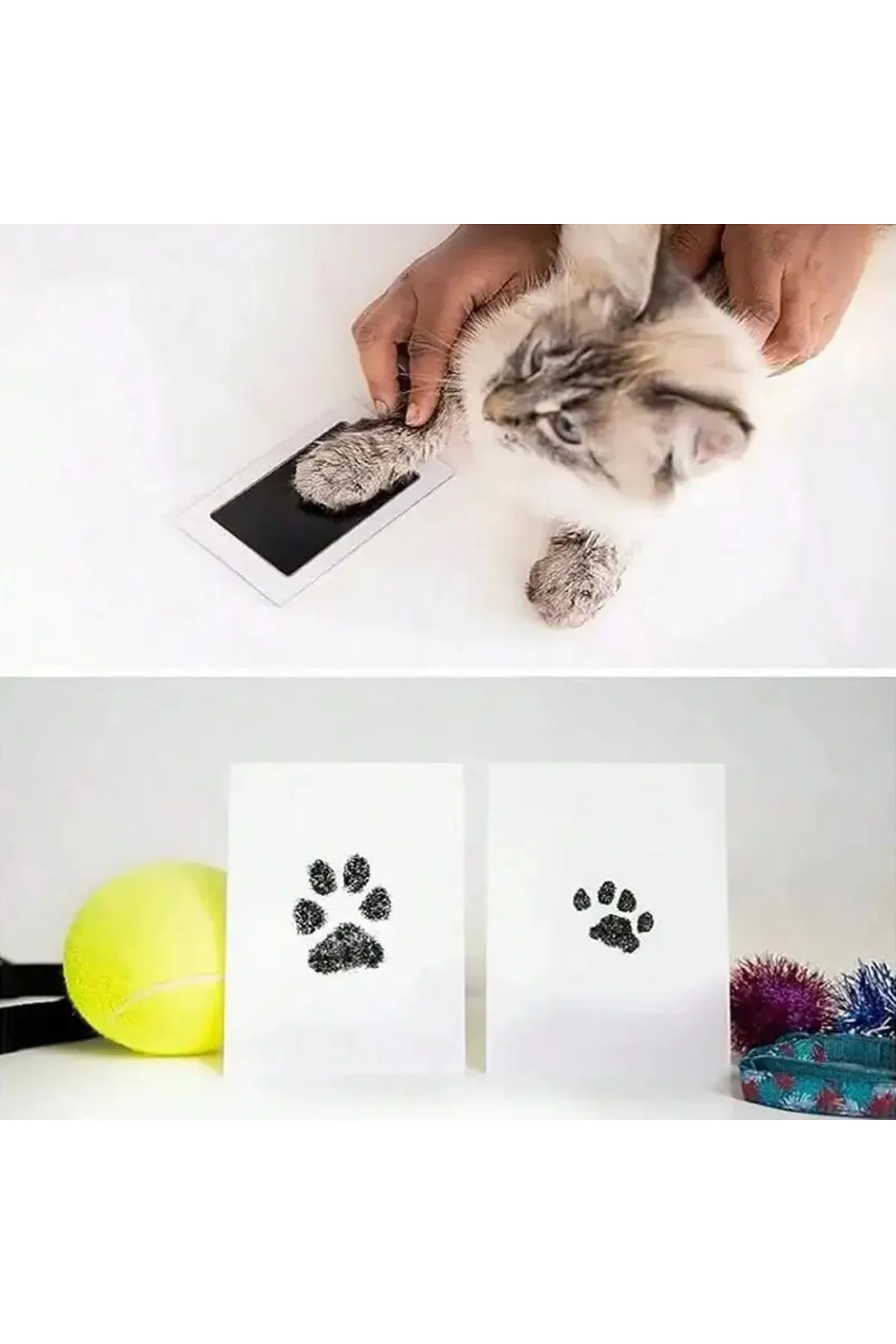 Mürekkepsiz Pati İzi Anı Seti - Kedi Köpek İçin Hatıra Fotoğraf Ç Mürekkepsiz Pati İzi Anı Seti - Kedi Köpek İçin Hatıra Fotoğraf Ç