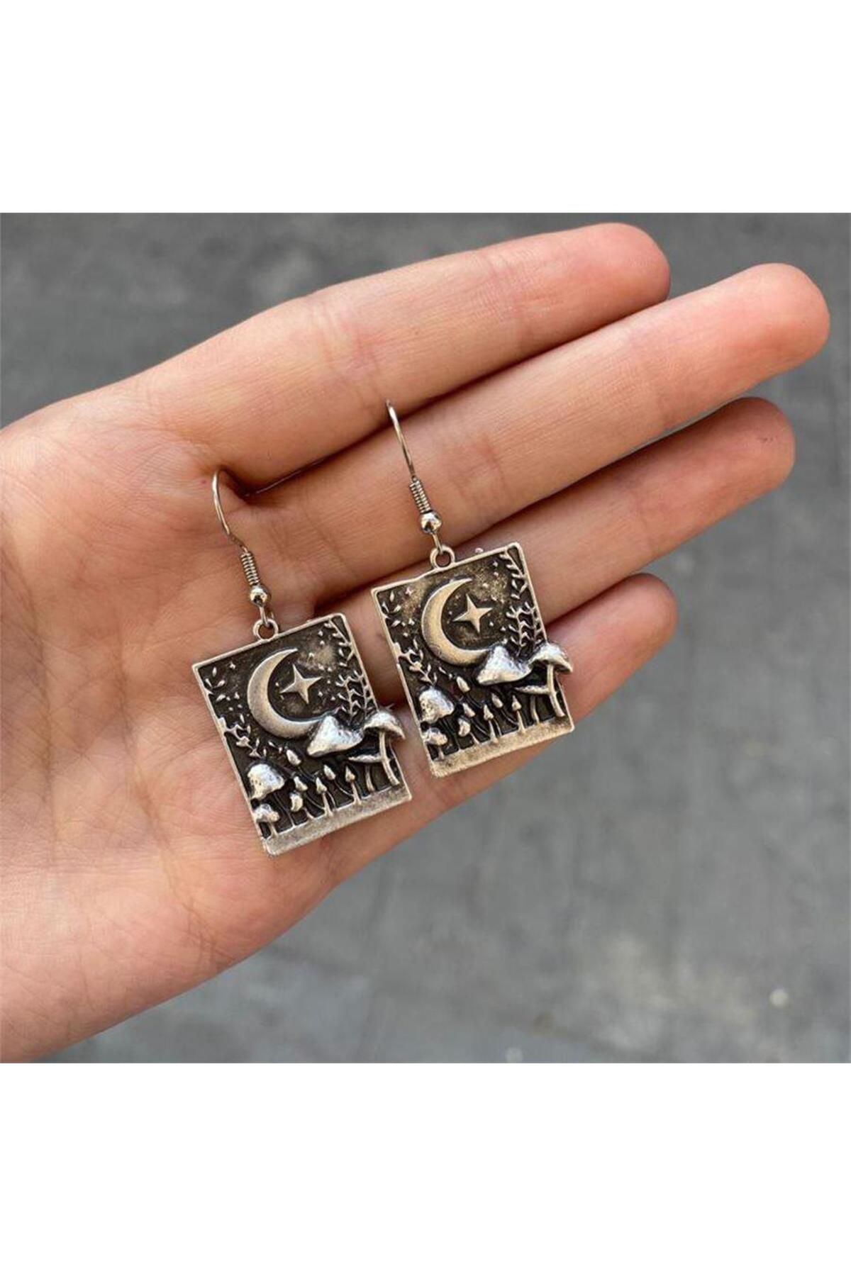 Mushroom Landscape Locket Küpe