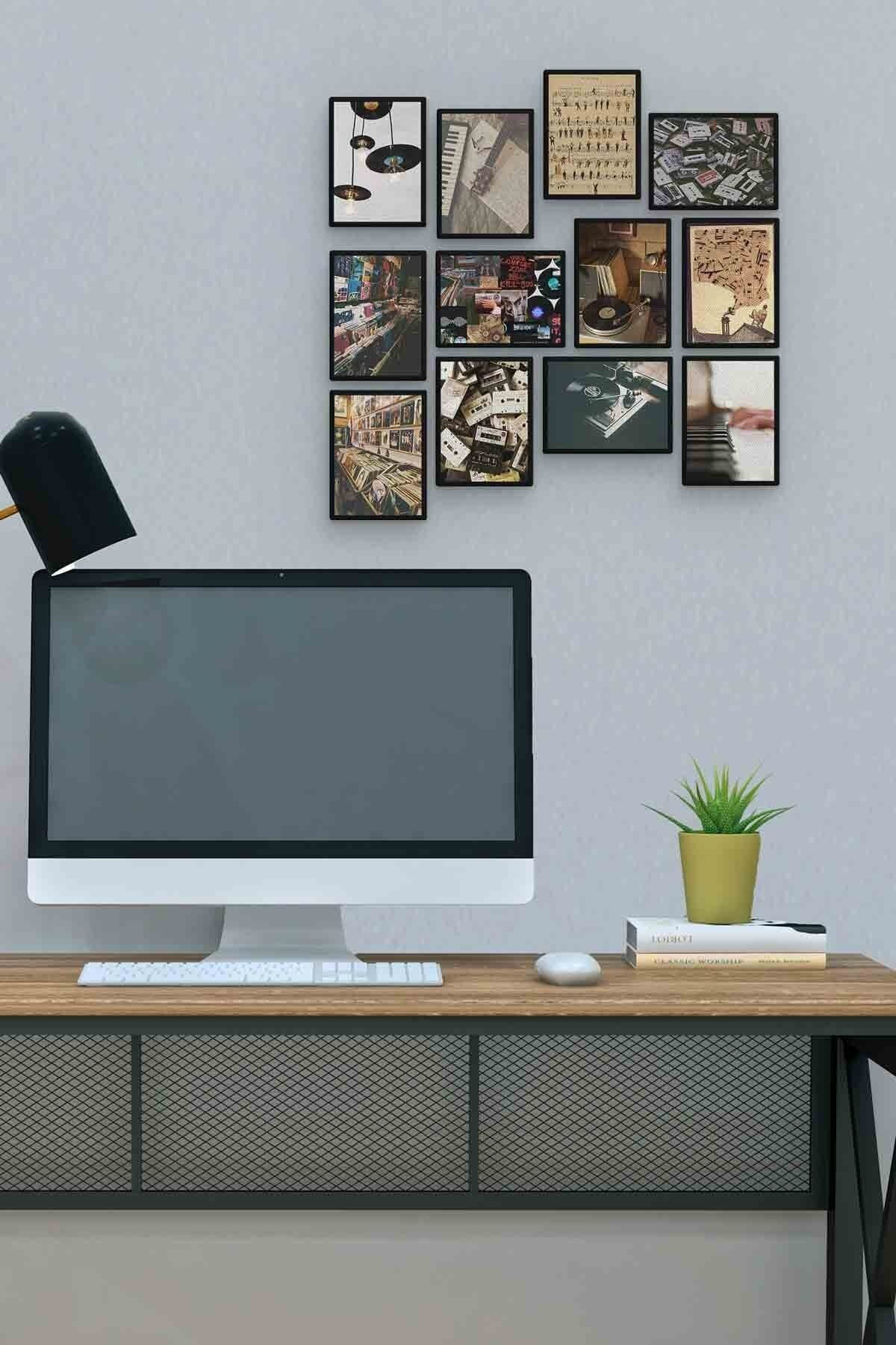 Music 12 Parça Mdf (ahşap) Tablo Ofis Boyu 