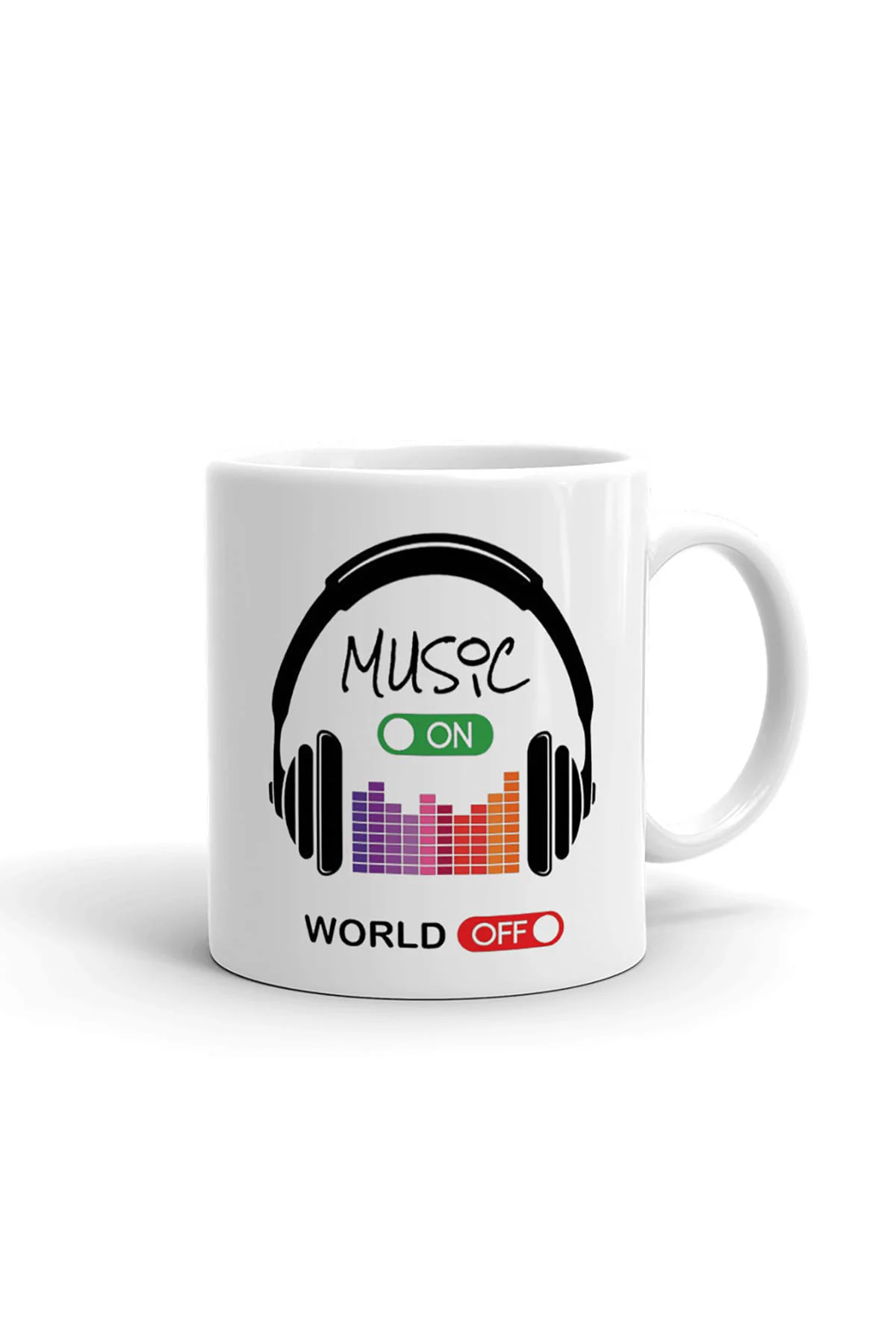 Music On World Off Seramik Kupa Bardak