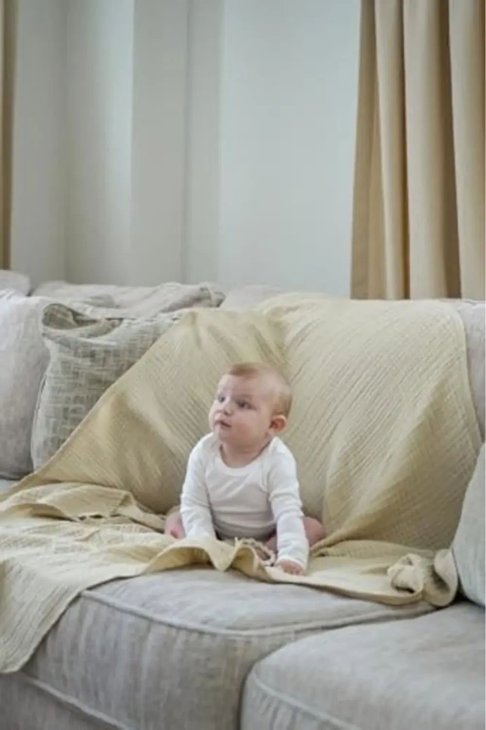 Müslin Bebek Kundak Örtüsü 120X120 cm -%100 Pamuk 4 Kat Müslin Be