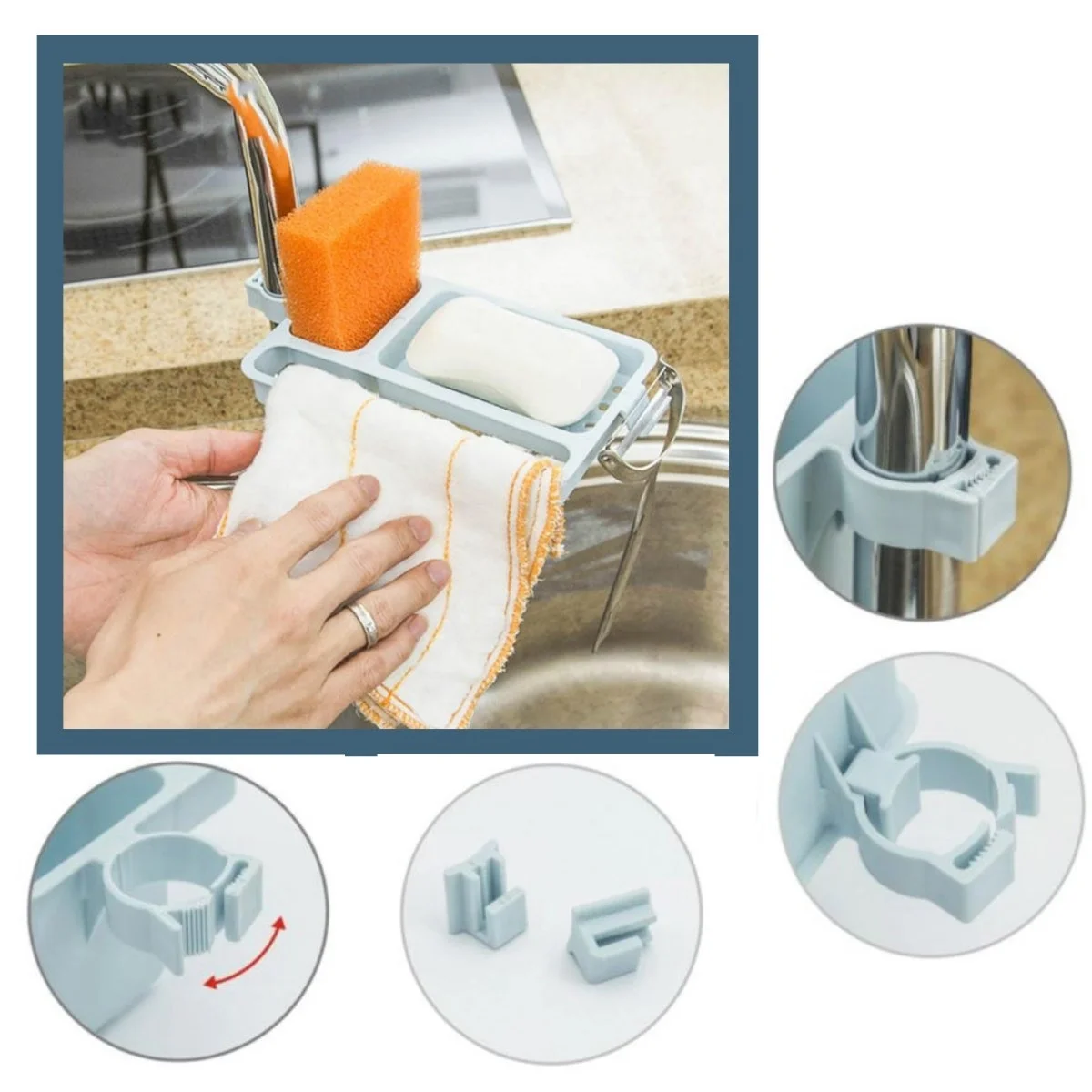 Musluğa Takılan Sünger Havlu Askılı Sabun Hazneli Mutfak Banyo Lavabo Düzenleyici Organizer Bx40 Fiyatı, Yorumları ve Özellikleri