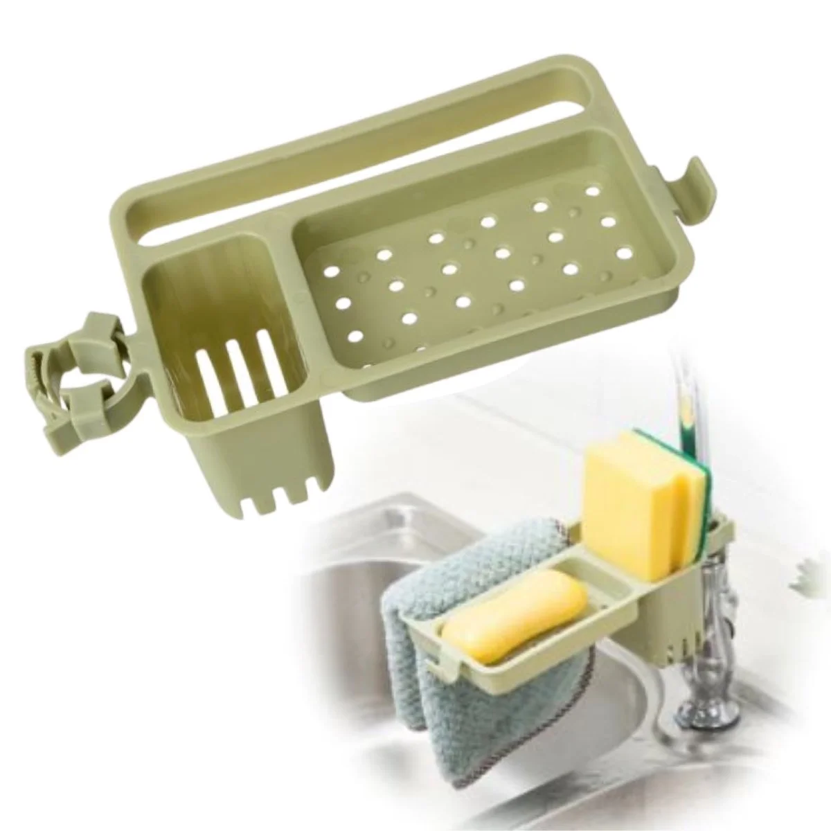 Musluğa Takılan Sünger Havlu Askılı Sabun Hazneli Mutfak Banyo Lavabo Düzenleyici Organizer Bx40 Fiyatı, Yorumları ve Özellikleri