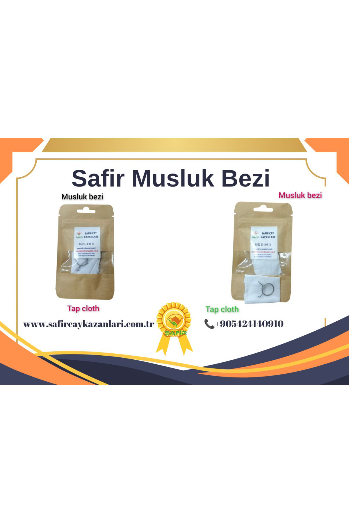 Musluk Bezi Çay Ocağı Kazanı Için Safir Musluk Bezi 7 Paket 35 Ad