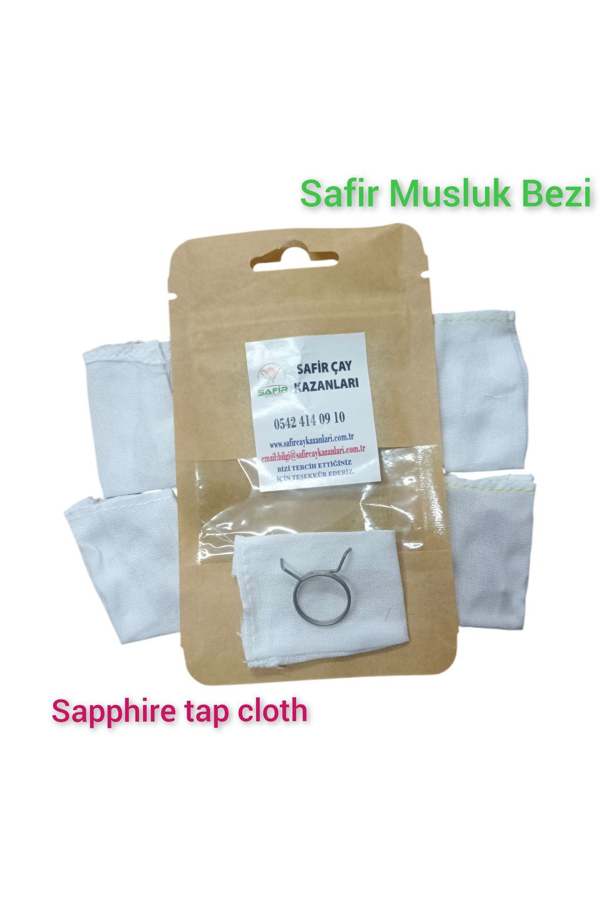 Safir Musluk Bezi Çay Ocaği Kazani İçin Safir Musluk Bezi 3 Paket 15 Ad