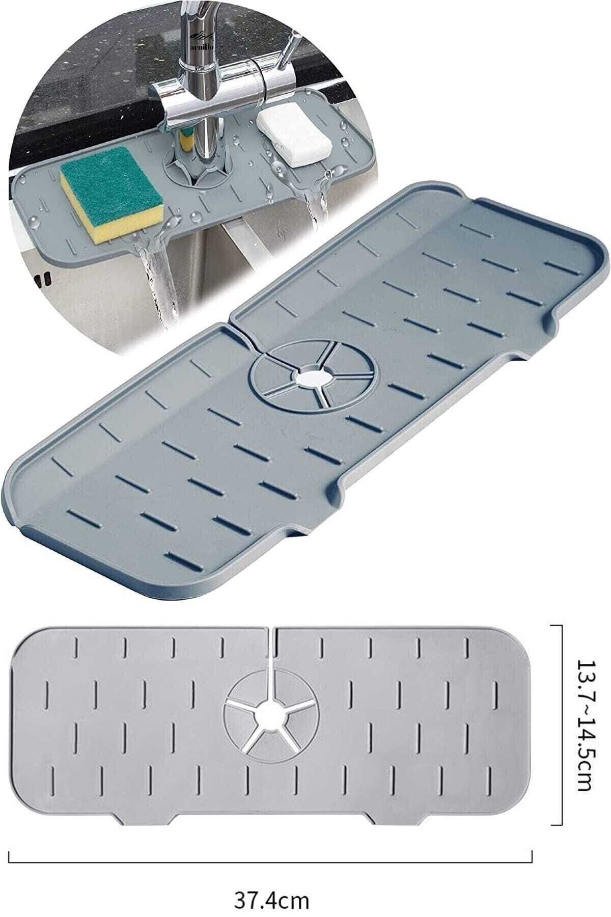 Musluk Matı Tezgah Çürüme Önleyici Silikon Musluk Lavabo Bulaşık 