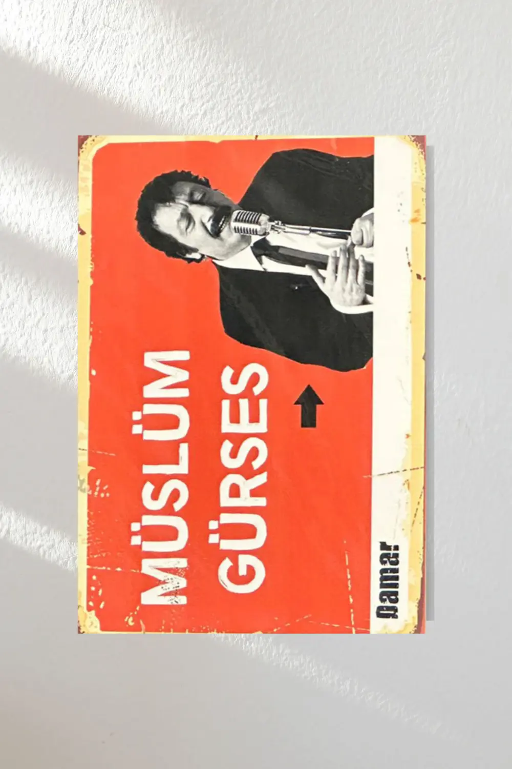 "müslüm Baba" Ahşap Poster Dörtlü Set 20*15 Cm