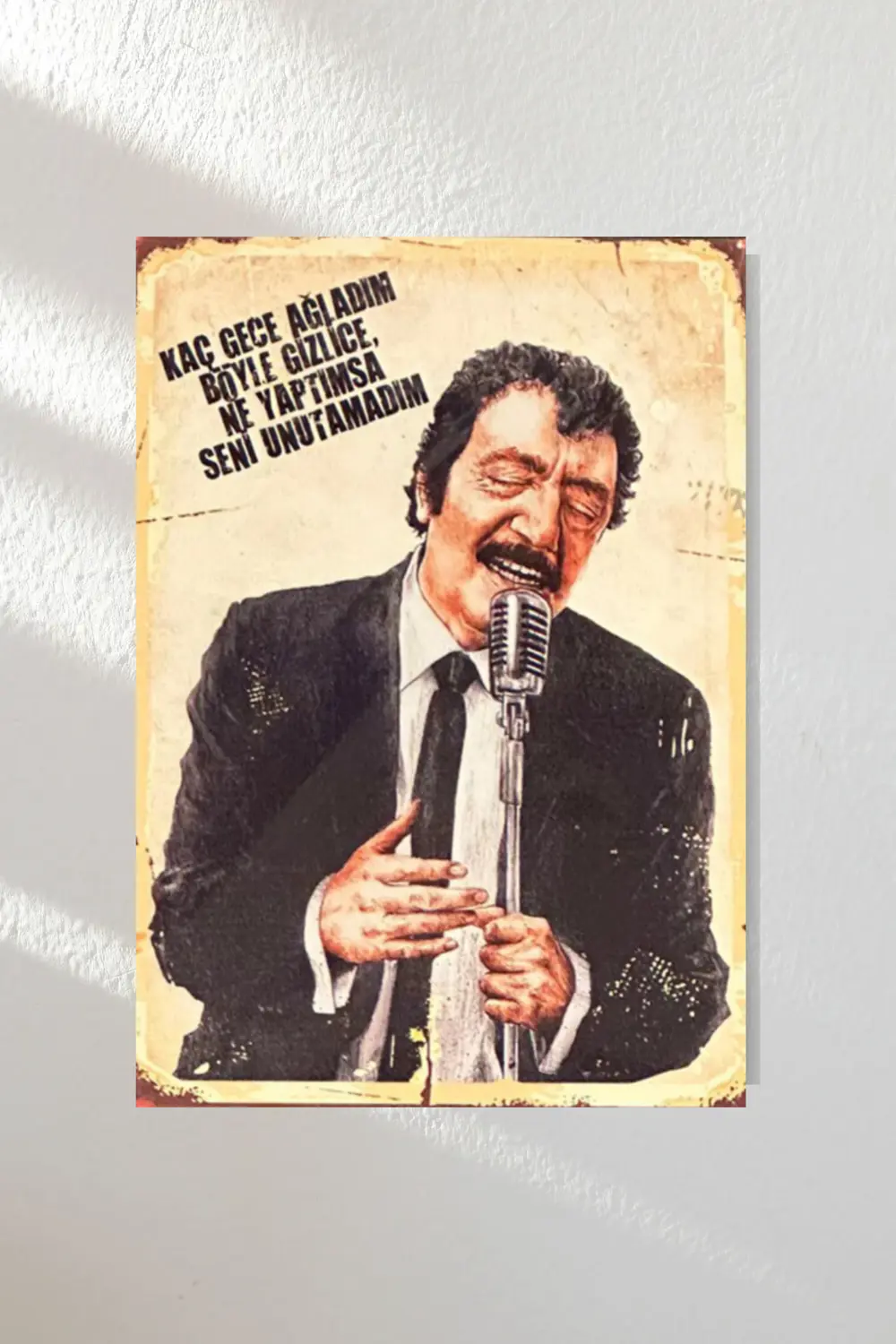 "müslüm Baba" Ahşap Poster Dörtlü Set 20*15 Cm