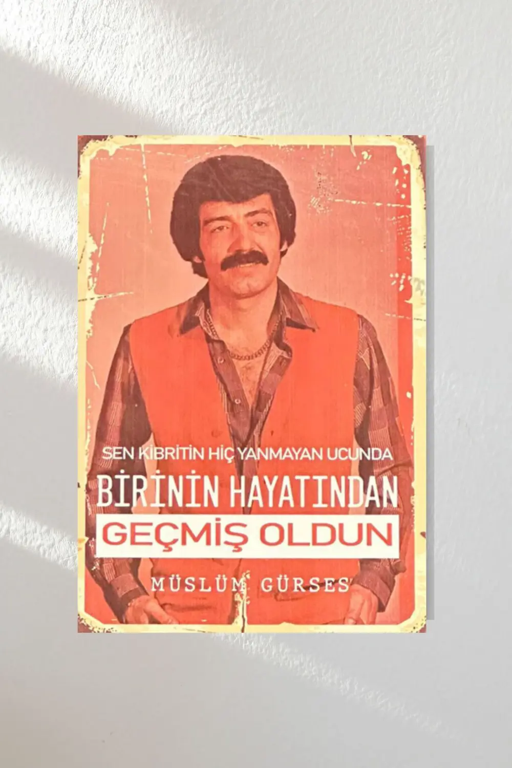 "müslüm Baba" Ahşap Poster Dörtlü Set 20*15 Cm