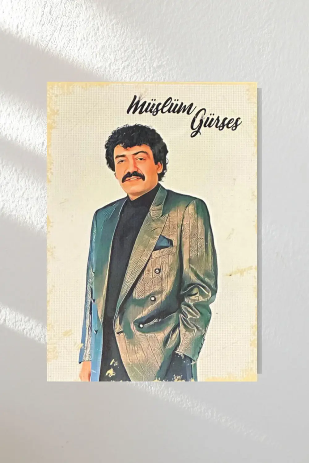 "müslüm Baba" Ahşap Poster Dörtlü Set 20*15 Cm