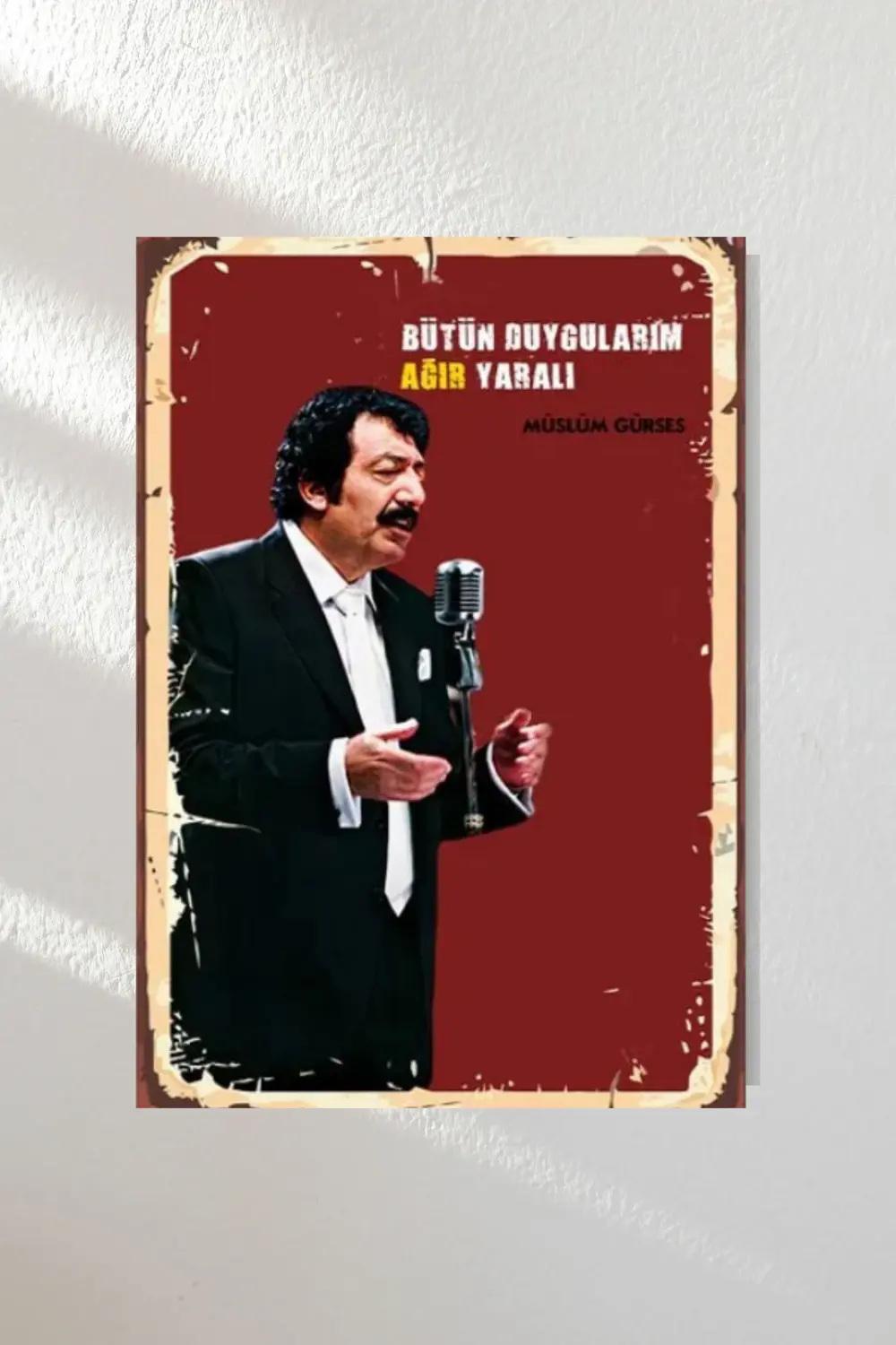 "Müslüm Baba" "Azer Bülbül" "Ahmet Kaya" Ahşap Poster Üçlü Set 20