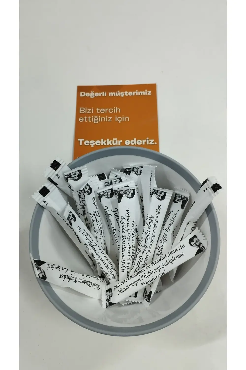 Müslüm Baba Sözleri stick toz şeker 3gr ort. 2000 adet net 6kg