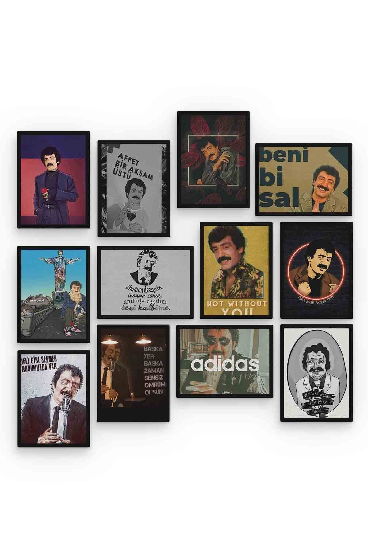 Müslüm Gürses 12 Parça Mdf (ahşap) Tablo Ofis Boyu 