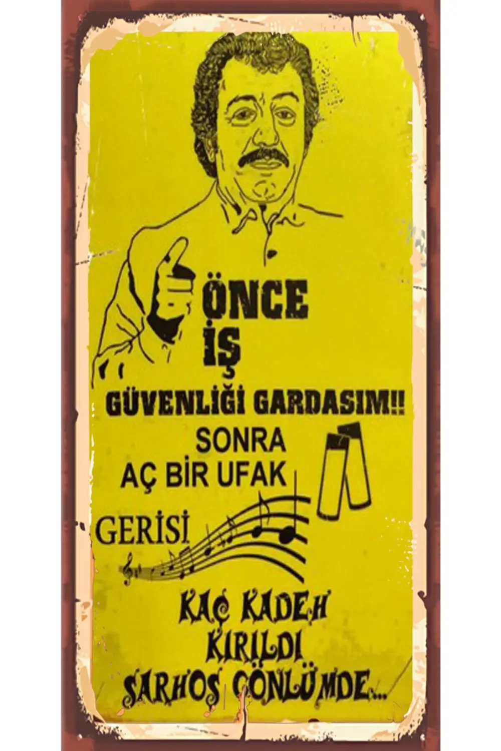 Müslüm Gürses 6'lı Ahşap Duvar Poster Seti - Hbb Özel Seri