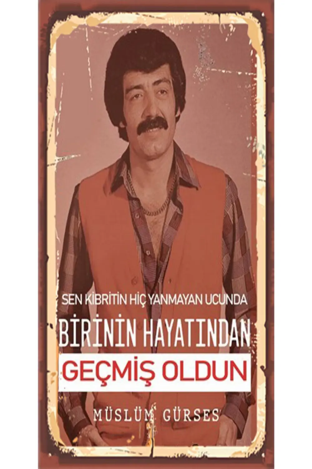 Müslüm Gürses 6'lı Ahşap Duvar Poster Seti - Hbb Özel Seri